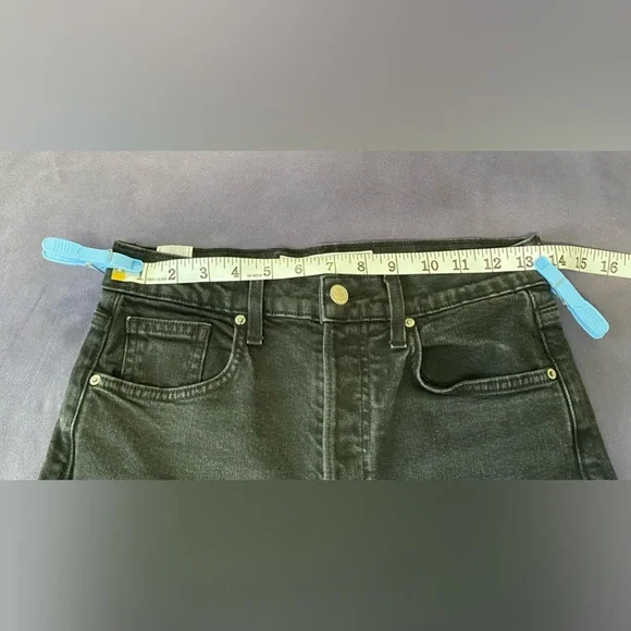 Frank & Eileen MONAGHAN Mom Jean Italian Vintage Denim Size: 28 Black Wash - Picture 13 of 16